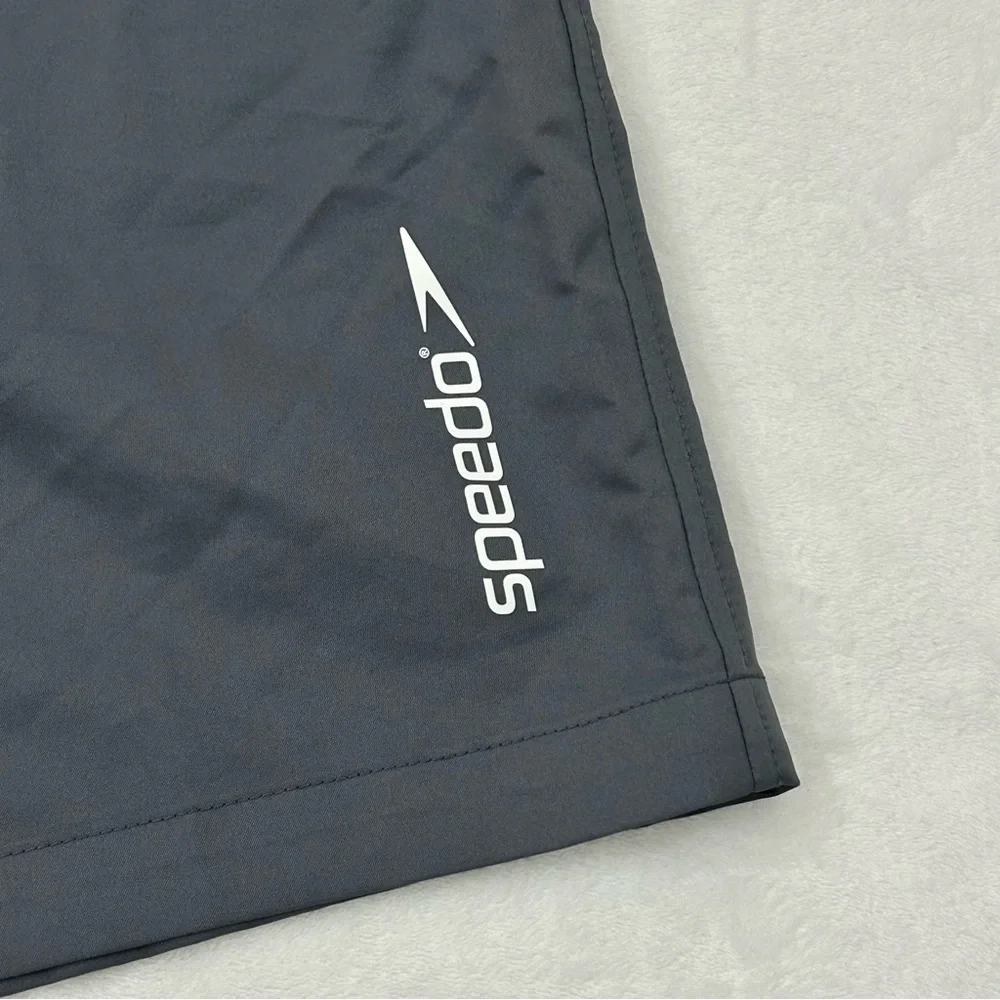 Speedo Athletic Volley Beach Pool Gray Swim Trunks Board Shorts Men’s Size XL